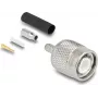 Ficha macho coaxial TNC de crimpar DELOCK para RG-174 / RG-316 com tubo termorretrátil, 1 unid.