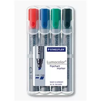 Staedtler 356 B WP4 conjunto de marcadores para flipchart, 4 unid., preto azul verde vermelho