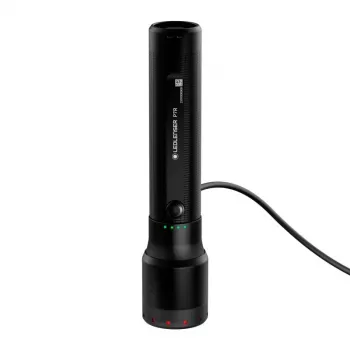 Lanterna de mão Ledlenser P7R preta recarregável LED 1000 lúmenes, 3,7V 21700, IP68, 159 mm, 360 g