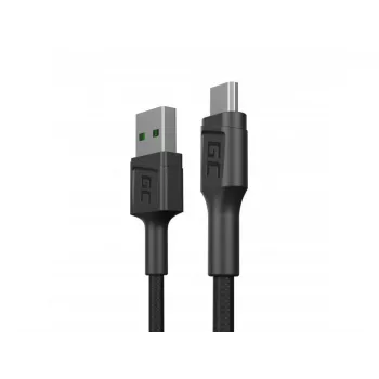 Cabo USB 2.0 Green Cell KABGC23, USB A para Micro-USB B, 0,3 m, preto