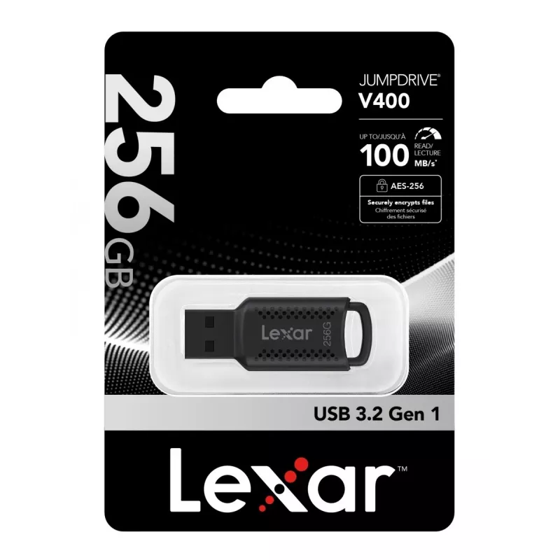 Lexar JumpDrive V400 Pen USB 256 GB USB Type-A 3.2 Gen 1 (3.1 Gen 1) preto