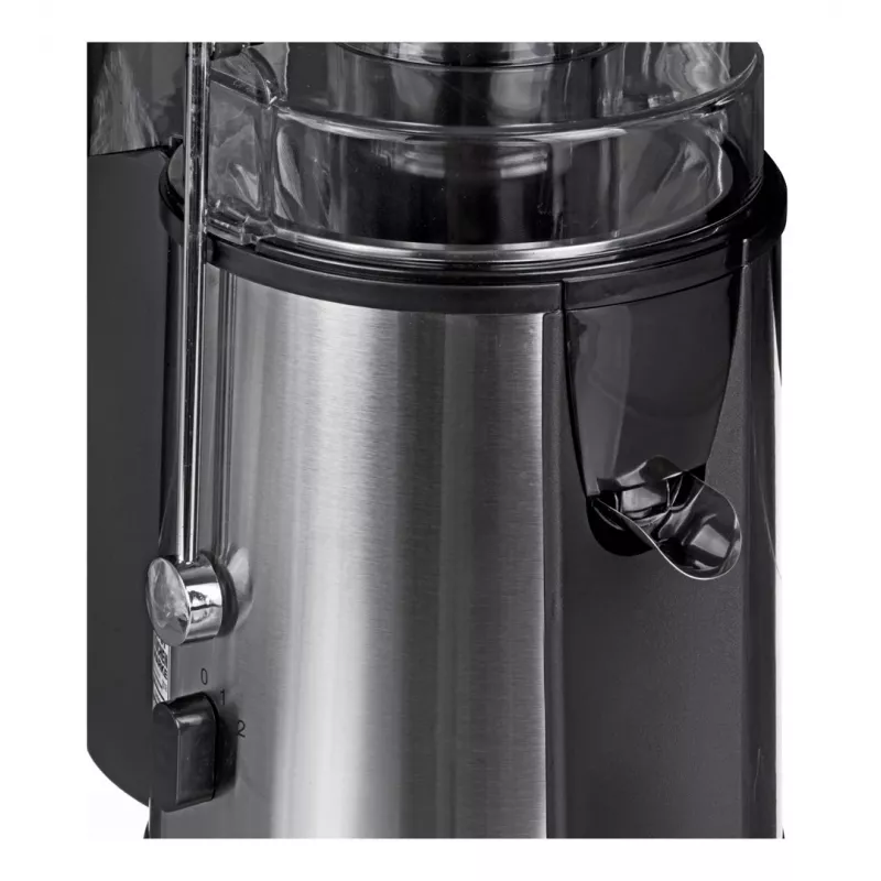 Extrator de sumo CLATRONIC AE 3532 1000 W, caixa em aço inoxidável, depósito de polpa de 2 L, 2 velocidades, anti-pingos