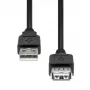 Cabo de extensão USB ProXtend USB2AAF-0005 – 5 m, conector macho USB-A para conector fêmea USB-A, preto