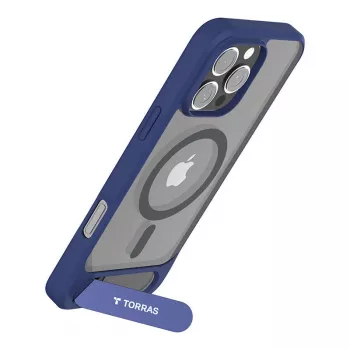 Capa Torras Pstand Series para iPhone 16 Pro — azul, fina, capa de proteção leve