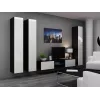 Armário fechado Cama VIGO '180' 180/40/30 branco/preto brilhante