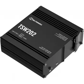 Teltonika TSW202 Managed L2 Gigabit Ethernet (10/100/1000) Power over Ethernet (PoE) alumínio, azul