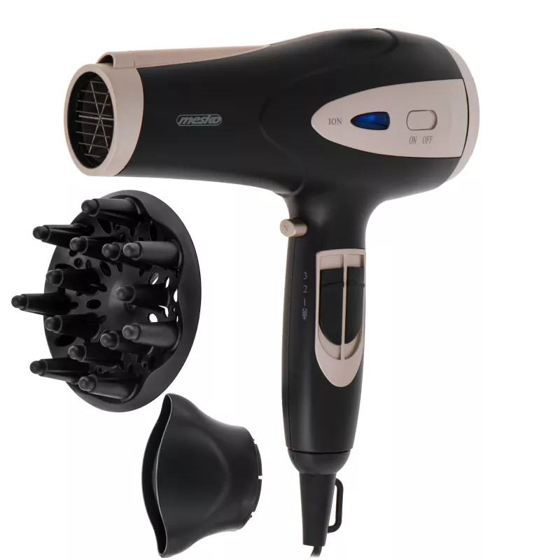 Secador de cabelo Adler Mesko MS 2287 2400 W preto, champanhe