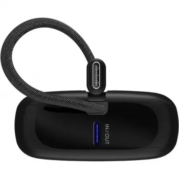 Powerbank portátil Goobay 10.000 mAh com cabo USB-C integrado – 20 W compacto para levar consigo (76251)