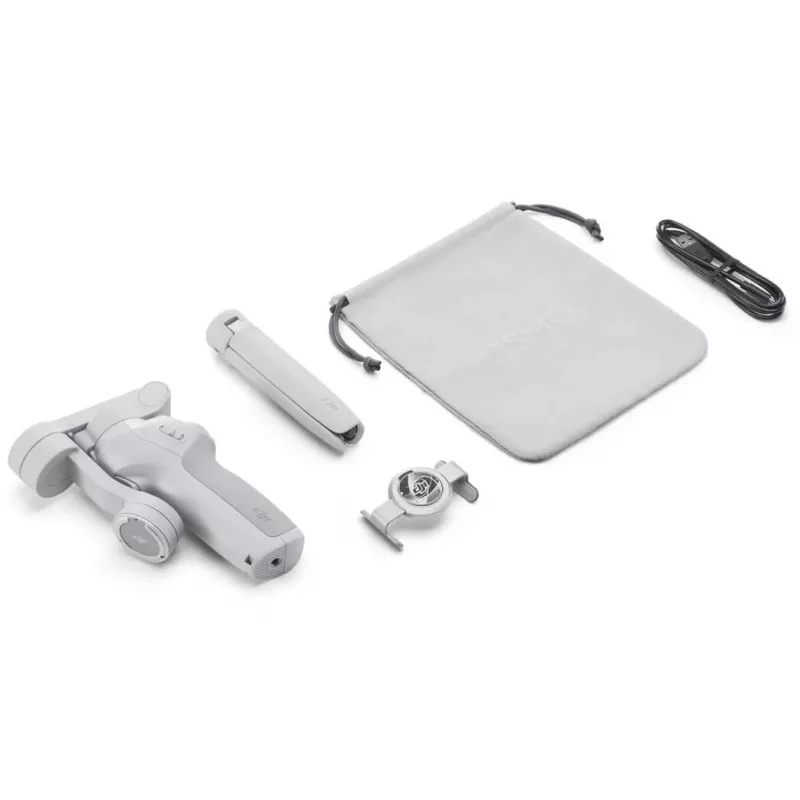 Estabilizador DJI OM SE cinzento Bluetooth incl. suporte para telemóvel bolsa carga máxima 290 g