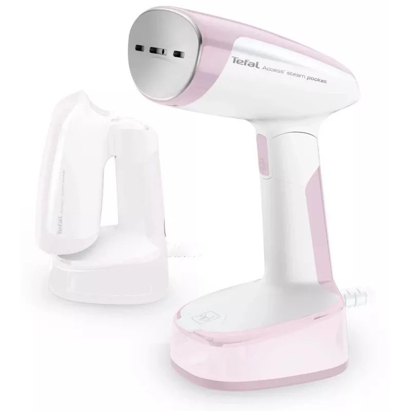 Escova a vapor Tefal DT3050, 1300 W, vapor 20 g/min, depósito 0,12 L, cabo 2,6 m, rosa
