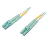Cabo de ligação em fibra Tripp 2M 10Gb/100Gb Duplex Multimodo 50/125 OM4 LSZH LC/LC Aqua 2 metros - Cabo de ligação - LC Multimodo (M)