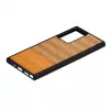 Capa protetora Man and Wood Galaxy Note 20 Ultra padrão espinha de peixe laranja preta