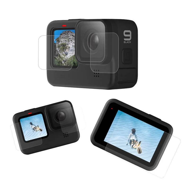 Vidro temperado proteção de ecrã e lente Telesin para GoPro Hero 9 / Hero 10 (GP-FLM-901)