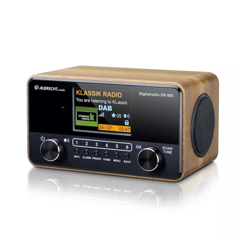Rádio digital Albrecht DR 865 Senior (embalagem aberta)