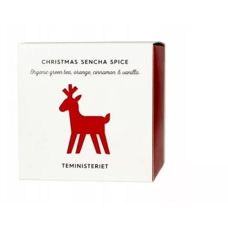 Chá verde de Natal Sencha Spice, chá solto, 100g - Teministeriet