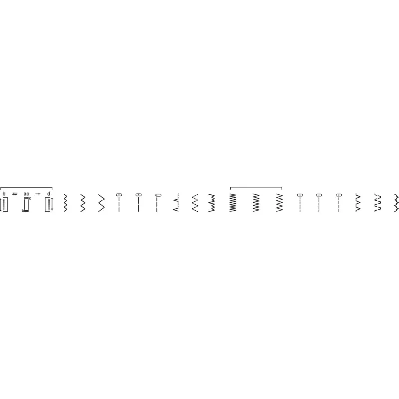 Máquina de costura Brother X17S semiautomática eletromecânica — 17 pontos, 750 SPM, braço livre