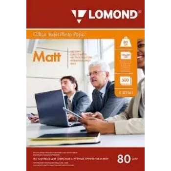 Papel fotográfico a jato de tinta Lomond mate 85 g/m² A4, 500 folhas, frente e verso