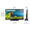 TV LED 43UV3F63DG 43 polegadas ecrã LED resolução 4K