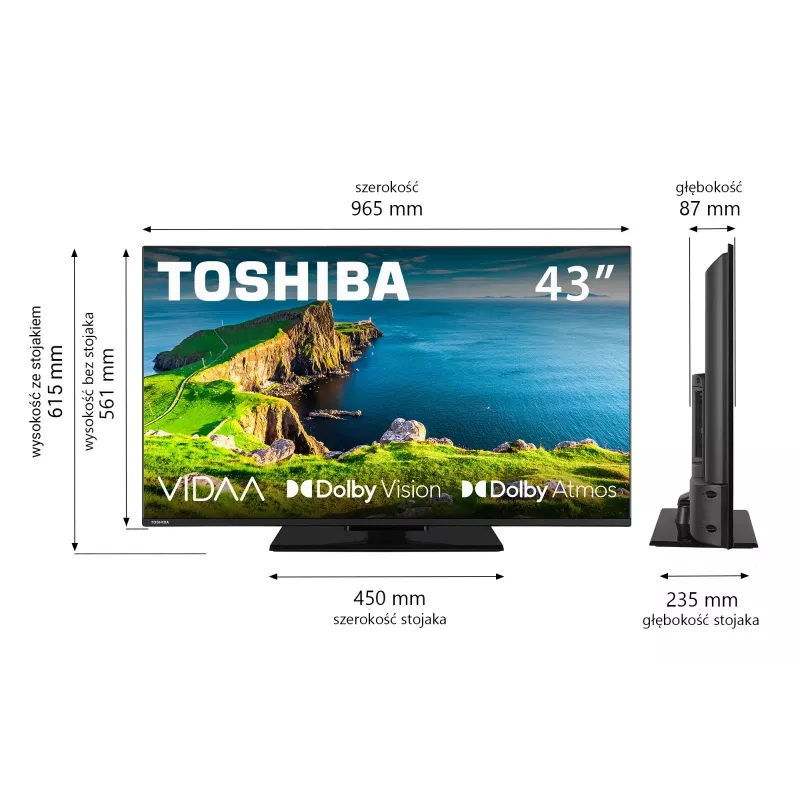 TV LED 43UV3F63DG 43 polegadas ecrã LED resolução 4K