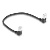 Cabo de rede DeLOCK RJ45 Cat.6A S/FTP fino 90° angular para baixo 0,25 m preto