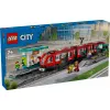 LEGO City Elétrico e Estação Conjunto de construção de roleplay para crianças com elétrico de brinquedo, presente para meninos e meninas a partir dos 7 anos que adoram veículos