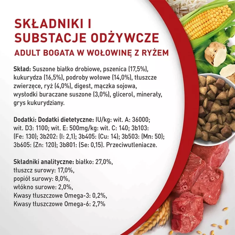 Purina One Mini Adult alimento seco para cães com carne de bovino e arroz, 800 g