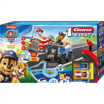 Pista de carros CARRERA First Paw Patrol Race N Rescue 3,5 m – conjunto de pista de slotcars