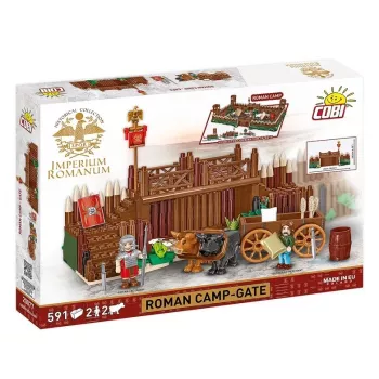 Conjunto de construção Cobi Imperium Romanum — Portão de acampamento romano, 591 peças