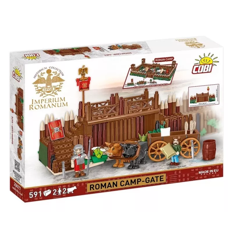 Conjunto de construção Cobi Imperium Romanum — Portão de acampamento romano, 591 peças