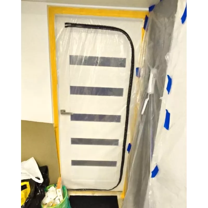 Porta de proteção contra poeira para renovação, cortina de poeira 220X110 porta