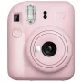 Máquina fotográfica instantânea Fujifilm Instax Mini 12 rosa — imagem 86×54 mm, filme 62×46 mm, distância focal 60 mm