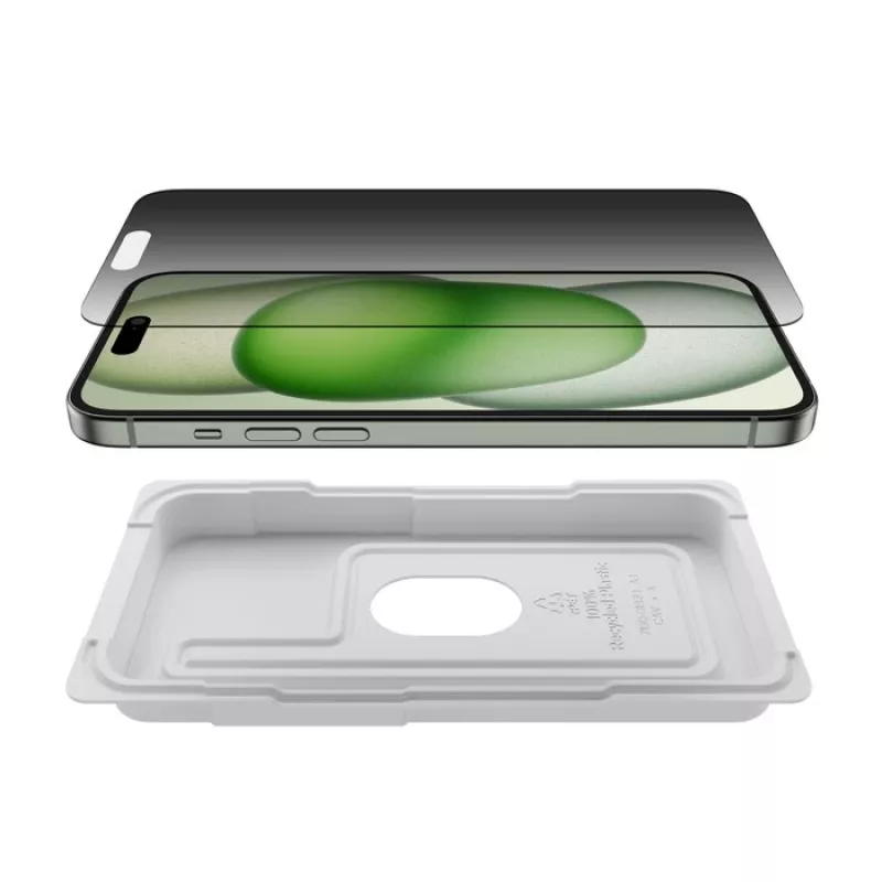 Proteção de ecrã de privacidade Belkin OVA168HQ para iPhone 16 Plus antibacteriana resistente a impactos