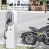 AKYGA AK-SC-E28 Cabo adaptador Type-2 para Schuko para carregadores de VE 16A 0,3m preto