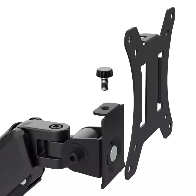 Suporte de monitor Maclean, mola a gás, 17-32, 2-10kg, preto, MC-133