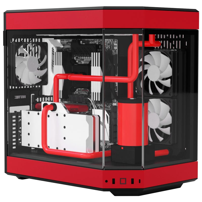 HYTE Y60 Midi Tower preto, vermelho