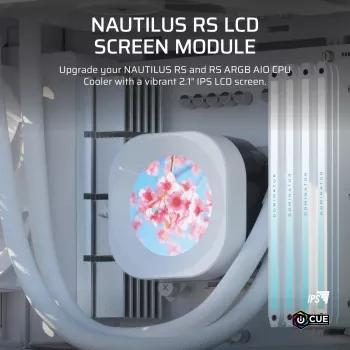 Sistema de refrigeração líquida Corsair Nautilus RS branco 78mm