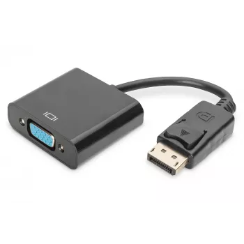 Cabo adaptador DisplayPort Assmann, DP - HD15 M/F, 0,15 m, com bloqueio, compatível com DP 1.1, UL, azul, sem blindagem, 32AWG (AK-340410-001-S)