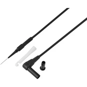 Cabo de teste preto VOLTCRAFT MSL-520 ficha de 4 mm ponta de teste 0,7 mm 1,5 m preto 1 unid.