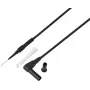 Cabo de teste preto VOLTCRAFT MSL-520 ficha de 4 mm ponta de teste 0,7 mm 1,5 m preto 1 unid.
