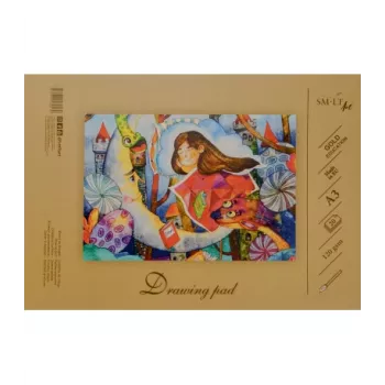 Bloco de desenho SMLT A3 20 folhas 120 g/m² – papel de esboço e desenho