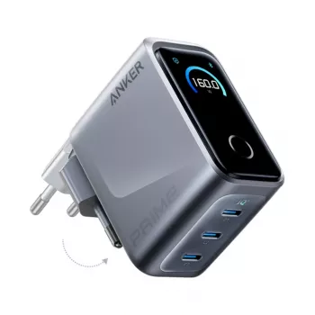 Carregador para dispositivos móveis Anker A2687341 — carregador sem fios de interior com corrente elétrica, universal, prateado