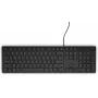 Teclado com fio de tamanho completo Dell KB216 — layout QWERTY nórdico, preto, USB