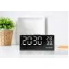 Rádio-despertador CR10ALU FM PLL com sensor de temperatura e humidade integrado