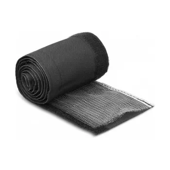Manga trançada de blindagem EMC com fecho de velcro resistente ao calor 1 m x 20 mm preto
