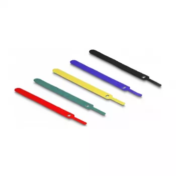 Abraçadeira de cabo de velcro DeLOCK 19076 150x12mm cores sortidas conjunto de 10