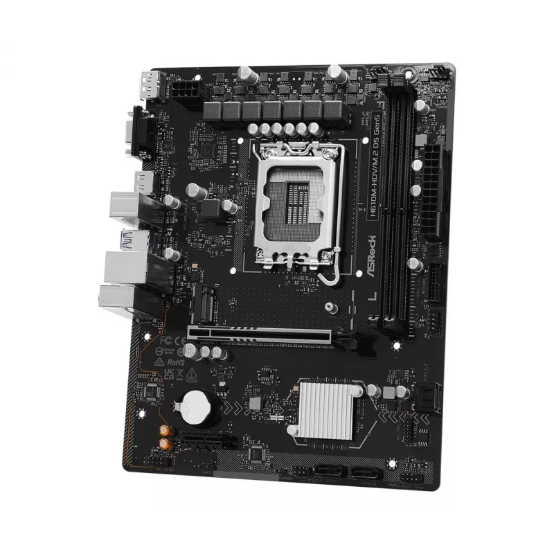 Placa-mãe ASRock H610M-HDV/M.2 D5 Gen5 (LGA1700, mATX, DDR5, PCIe 5.0)