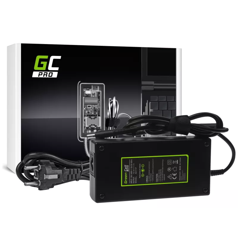Fonte de alimentação Green Cell AD111P 150W 19.5V 7.7A fonte de alimentação universal para portátil preto