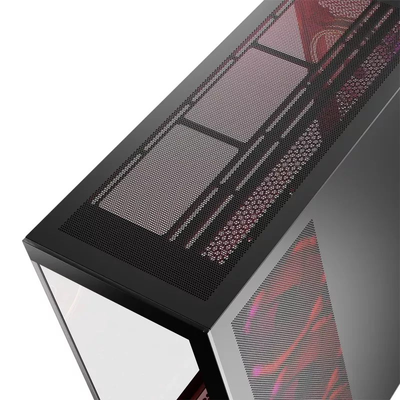 Caixa de PC MODECOM Volcano SPACE APEX ARGB Midi Tower, vidro temperado, USB-C, suporta ATX/microATX/Mini-ITX, GPU até 430 mm, dissipador de CPU até 180 mm