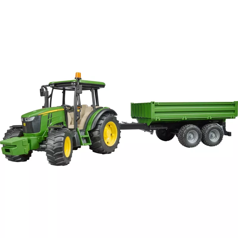 Modelo de trator BRUDER John Deere 5115 M com atrelado basculante