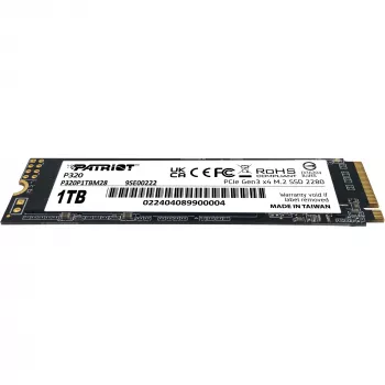 Unidade SSD Patriot P320 1 TB M.2 2280 PCIe 3.0 x4 NVMe